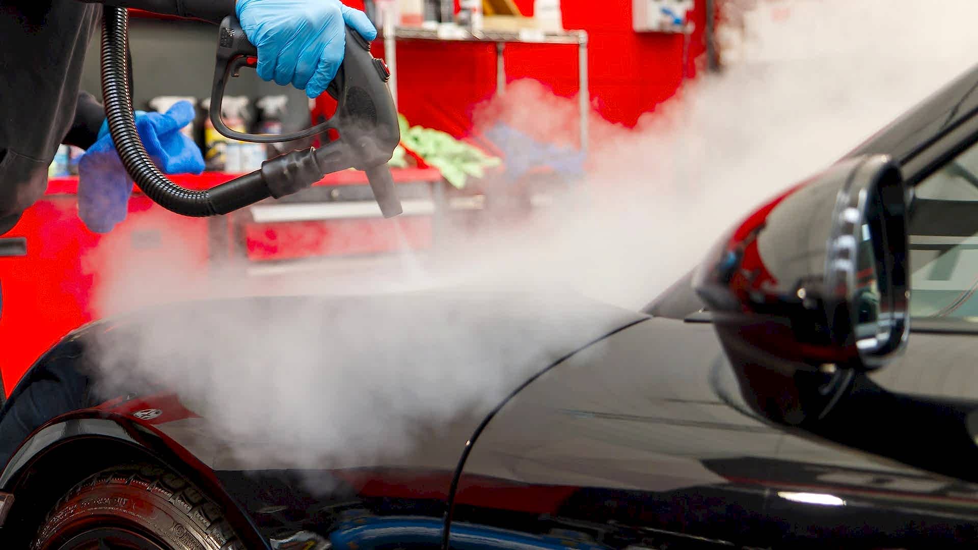 Car body steam car wash