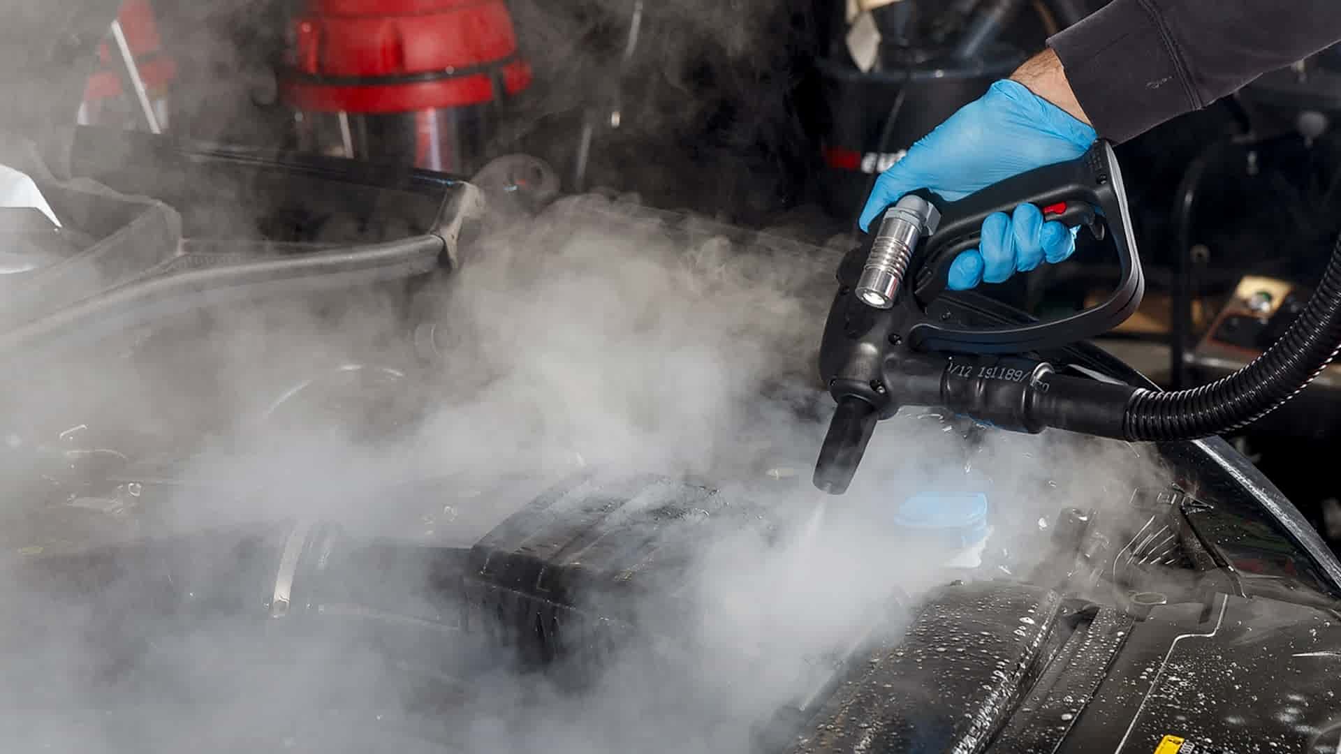 steam car engine cleaning