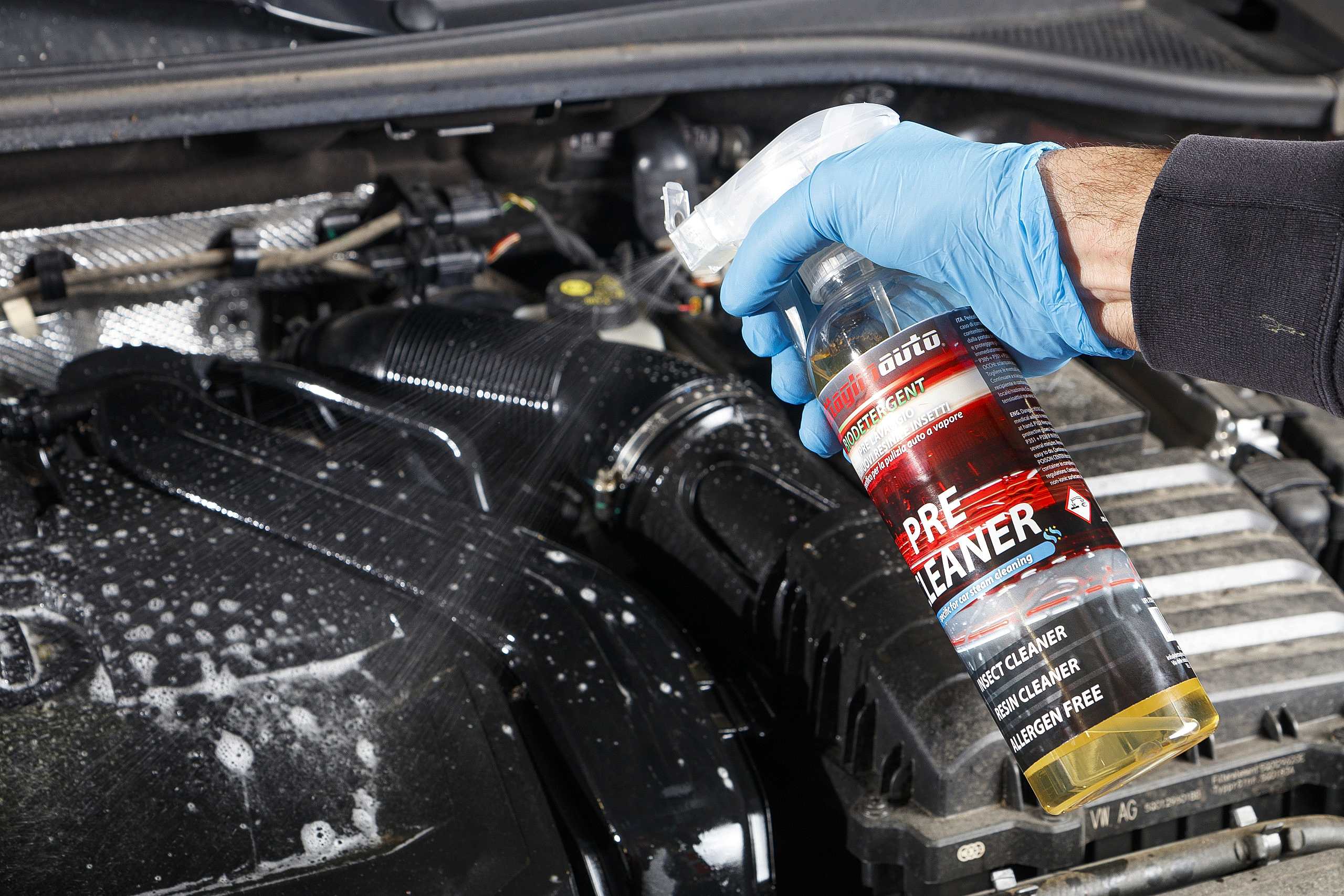 using pre cleaner on the engine
