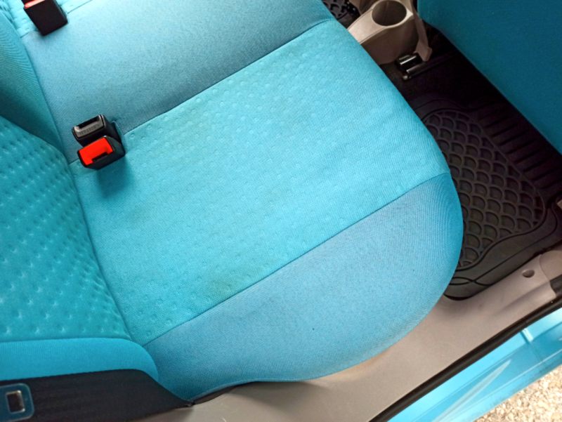 Cleaned and sanitized seat after DettaglioAuto steam cleaning service