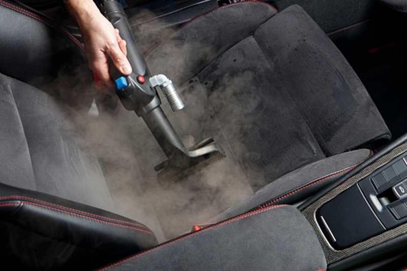 Car Interior Cleaning on a seat