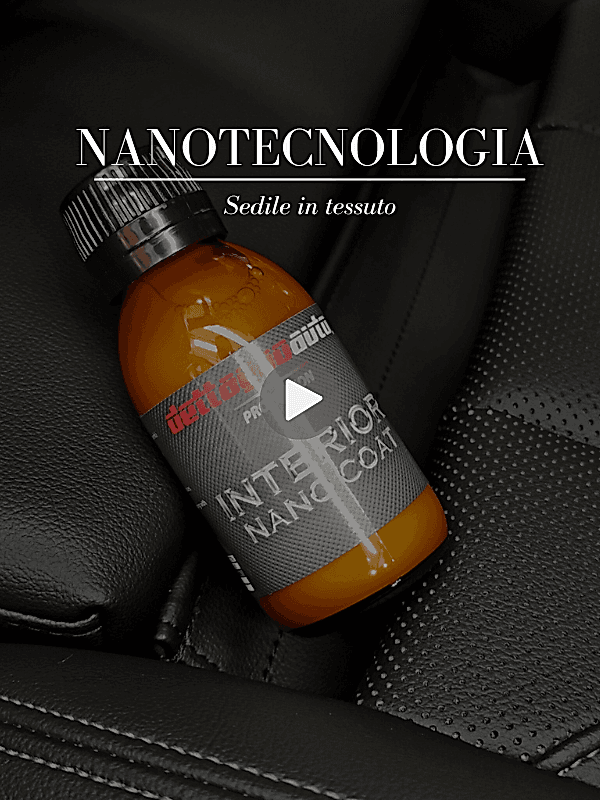 video showing the effect of nano treatment on a fabric seat